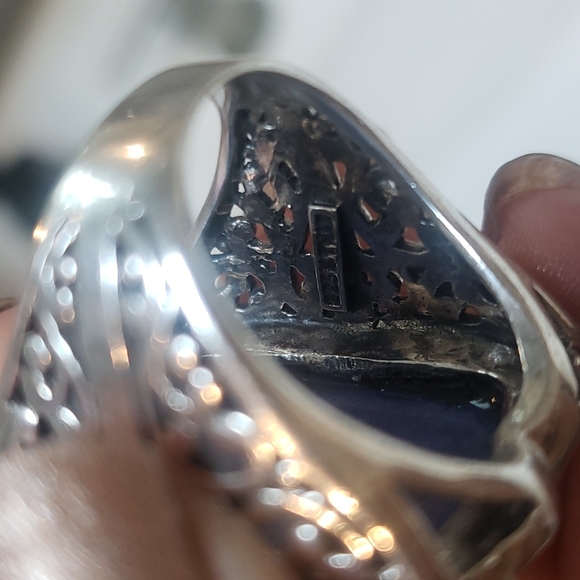 Lapis and Silver 925 Ring Size 7 - Picture 3 of 6